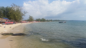 Sihanoukville beach by the pier