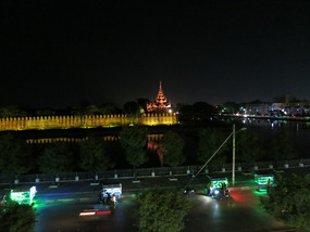 The view at New Years of the Royal Palace walls