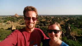 Ken and Jayna selfie at Shwesandaw Paya
