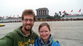 Ken and Jayna at Ho Chi Minh's Mausoleum