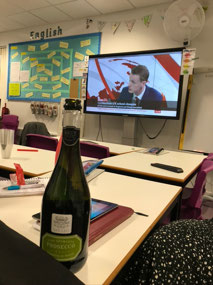 Coping-with-school-closure drinks in the classroom