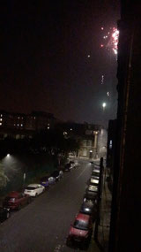 Fireworks at the end of our street!