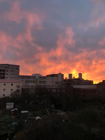 Beautiful sunrise before snow