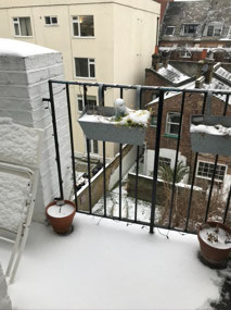 Balcony snow!