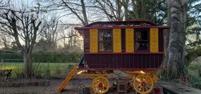 Wagon at sunset
