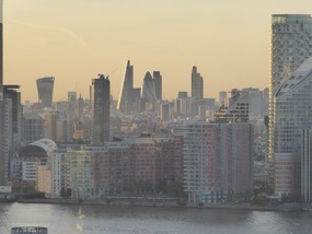 London skyline from cable car
