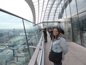 Heather on the Sky Garden balcony