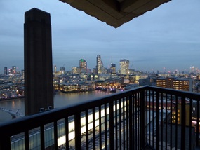 View of The City across roof of Tate Modern