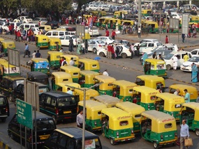 Outside Delhi train station