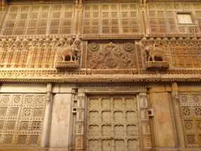 Screens carved from sandstone