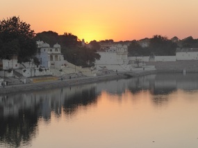 Sunset on Pushkar Lake