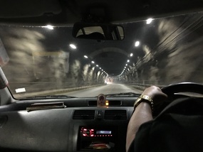 Going through a tunnel