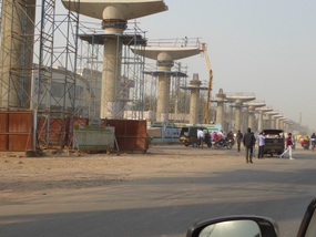 Metro line under construction