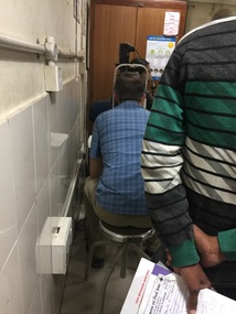 Ken getting a test done