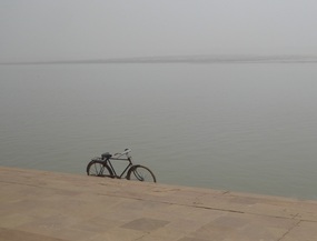 Fisherman's Bike Parked on Ghat