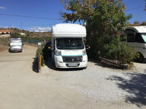 Our pitch by the gate