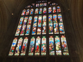 Just one set of stained glass in the Cathedral