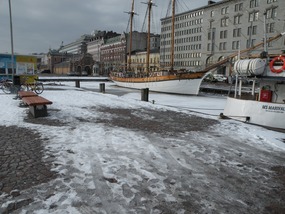 Boat in Ice at Market Square