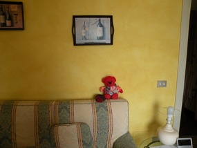 RED TED ON LOUNGE IN VISTA LAGO