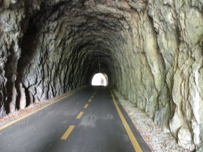 WALKING THROUGH TUNNEL