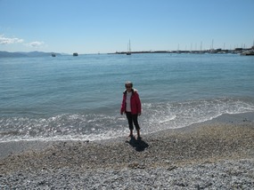 GWEN IN WATER AT BEACH 1