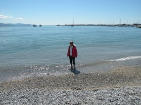 GWEN IN WATER AT BEACH 2
