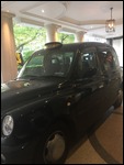 Leaving England in an English cab...so cool