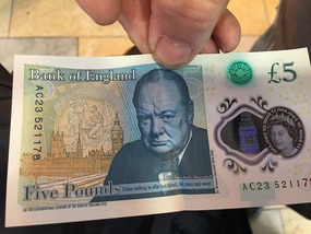 This £5 lb note bought my 1st cup of Mocha 