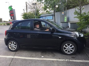 Dave driving our little Irish car..