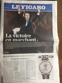 French newspaper's front page after pres election 