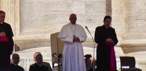 The Pope blessing the crowds