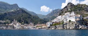View of Amalfi from a ferry we took the other day