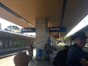 At the Siena train station