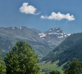 The Swiss Alps from our train 