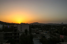 Sunrise in Axum before we leave