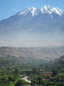 Snow capped volcanos