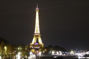 The Eiffel Tower by night