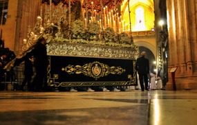 Costaleros Carry the Paso 