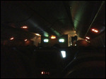 Dark inside the cabin