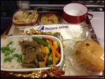 Rice and beef lunch