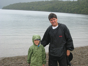 by the lake
