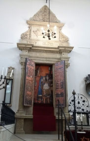 Synagogue - niche that holds the sacred Torah