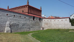 Synagogue built against old city walls C1500