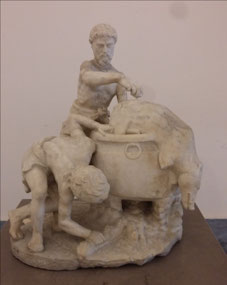 Sculpture called 'Roasting a Boar'