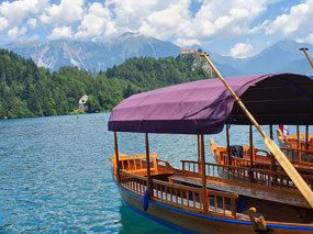 Traditional 'pletna' boat