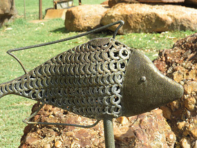 Fish made from washers