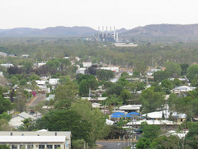 Mount Isa from lookout showing mine