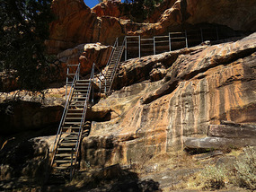 I climbed up there
