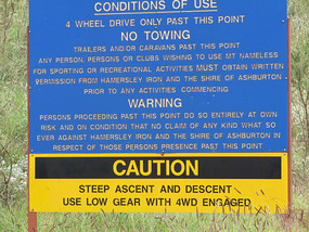 warning Mt nameless