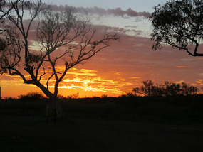 sunset Yule river